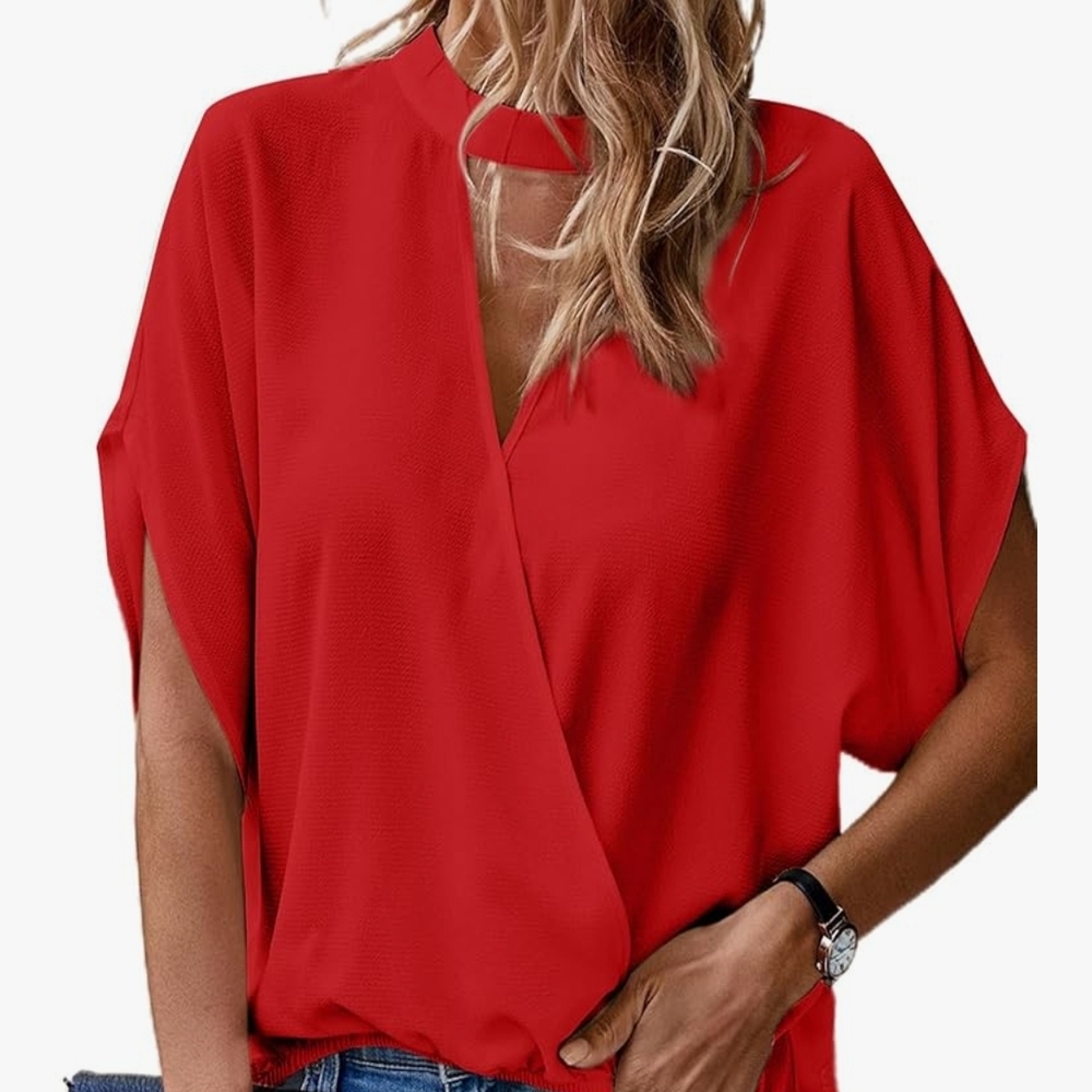 Vibrant Red Women's Blouse
